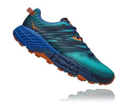 Hoka One One Speedgoat 4 - Tenis Corrida Trilha Homem Azuis | PT-9gPE5Tl